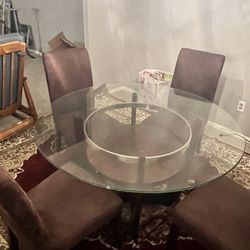 Glass Table Top Dining Table