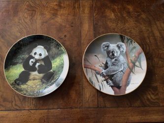 1988 The Panda And 1990 The koala Collectors Plates