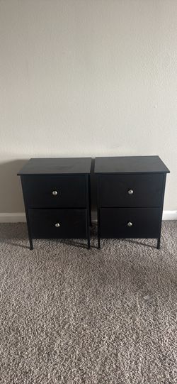 Black Night Stands Pair