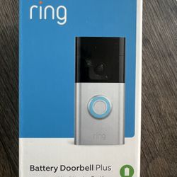 Ring Battery Doorbell Plus Satin Nickel new