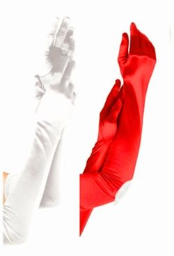 Long Opera Party Gloves for Women 1920s Satin Gloves, Spandex Costumes for Cosplay