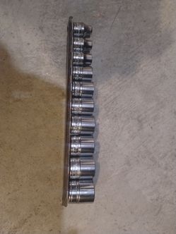 Snap On tools SAE 3/8 drive 6 point socket set (NO SIZE 7/16")