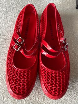 Converse Red Mary Jane Shoes