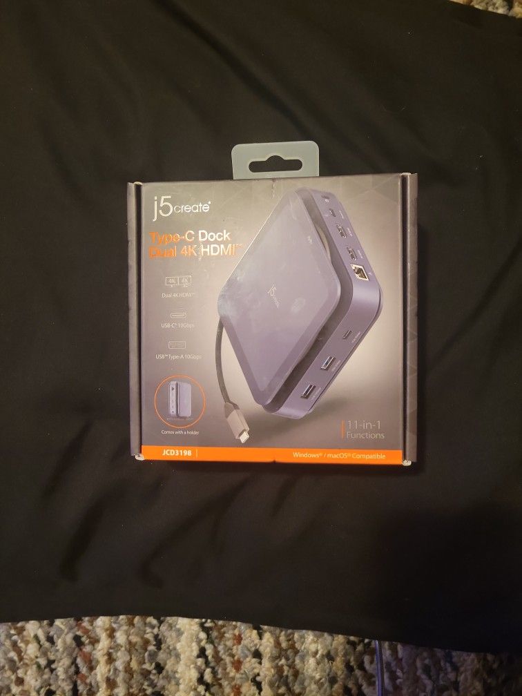 J5 Create Type C Dock Dual 4k Hdmi