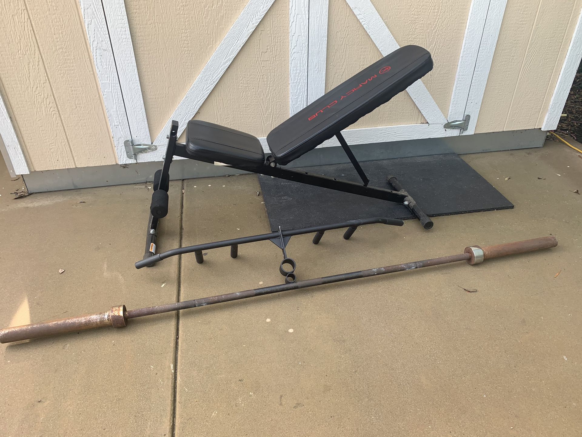 Weight Bench and Bars