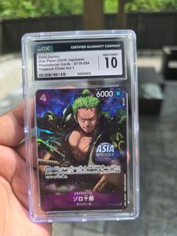 One Piece Zoro-Juurou ST18-004 Promo Card Asia Exclusive stamp