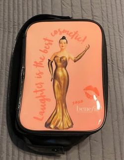 Benefit Cosmetics X-Large Makeup Bag Train Case Bag must pick up