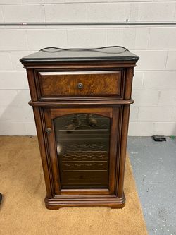 Wood Wine Cooler Cabinet with Drawer