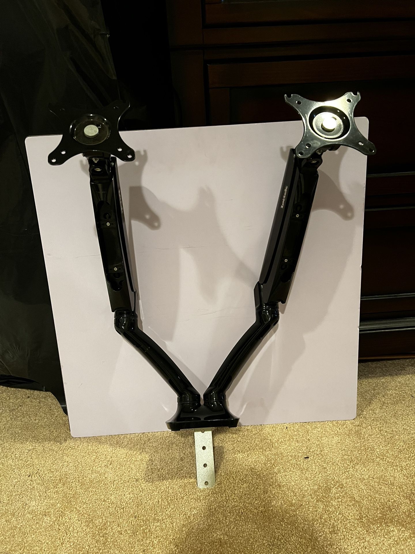 LocTek Full Motion Dual Monitor Arm Desk Mount Black