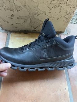 On Cloud Black Leather Work Boots - Size 12
