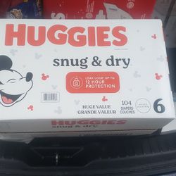 Huggies Baby Diapers Size 6 Huge Value  Size  Box 106 Count 