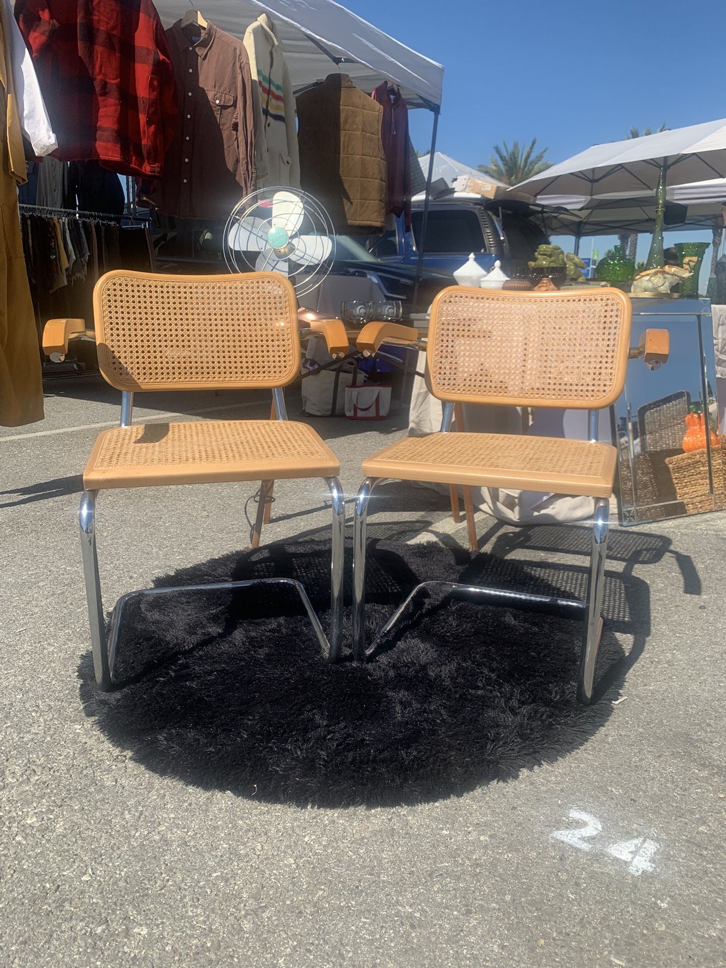 Marcel Breur Cesca Chairs w/ Armrests