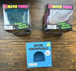 NeeDoh Nice Cube Super Solid Squish & Gum Droppable Squishy Toy, Blue/Purple