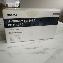 Sigma 18–300mm f/3.5–6.3 DC Macro (Contemporary) — New / Never Used