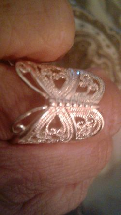 Butterfly Ring stainless steel size 6
