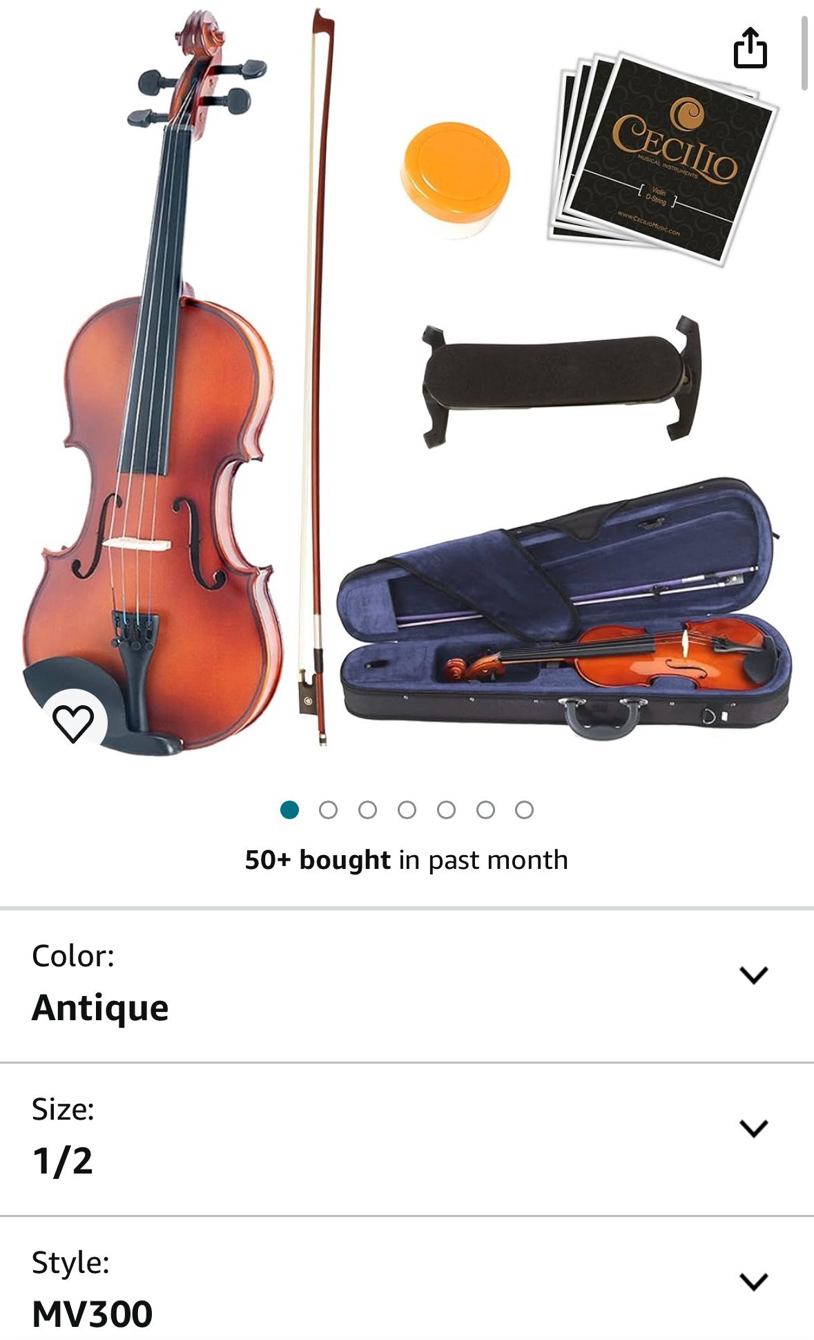 Violin 1/4 Size Perfect Condition