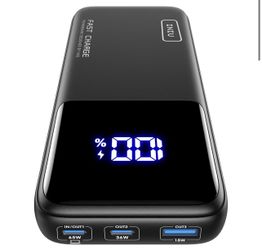 INIU 20000mAh Laptop Power Bank, Compact 65W PD Dual Fast Charging Portable Charger, Flight-Safe Battery Pack with USB C Cable for Travel MacBook iPad