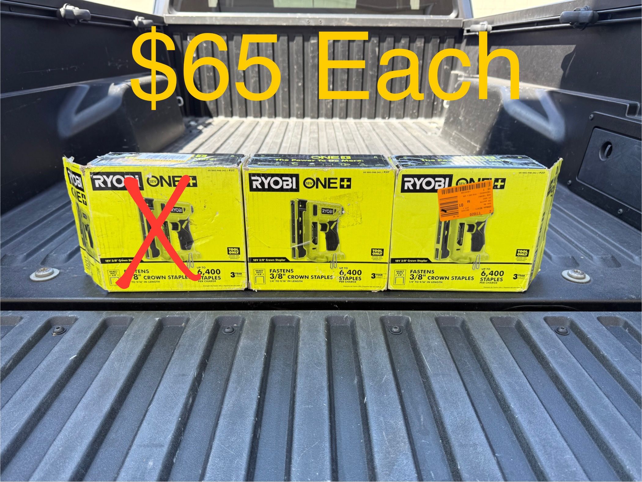 RYOBI ONE+ 18V Compression Drive Cordless 3/8 in. Crown Stapler (Tool Only) **$65 Each**