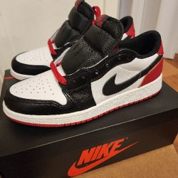 Nike Air Jordan 1 Retro Low OG (GS) White Black Varsity Red Sz 4.5