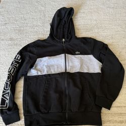 Authentic Men’s Lacoste Zip Up Hoodie Sweater Size Medium, Not Polo Sport, Supreme, Nike