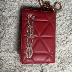 Bebe Zaza Flap Over Faux-Leather In Red