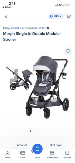 Morph Single to Double Modular Stroller