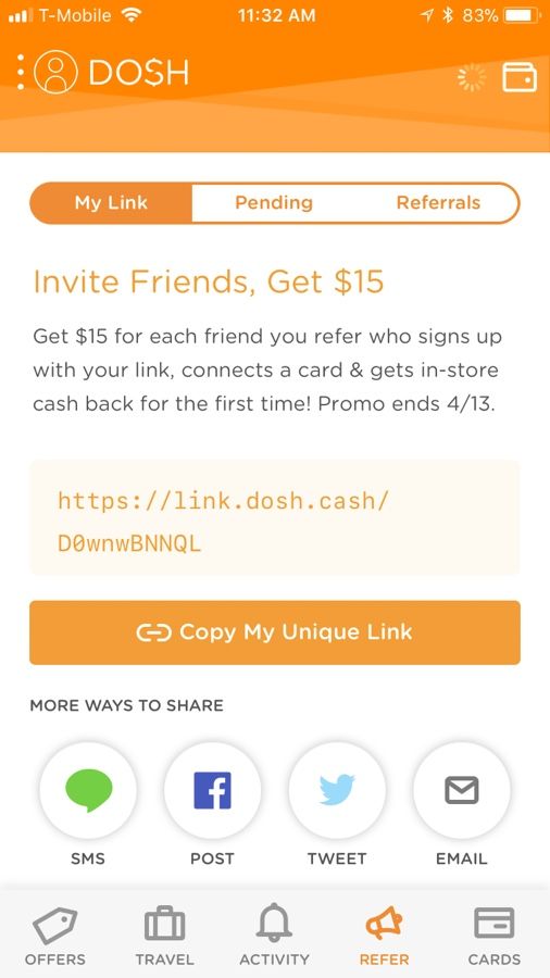 Get cash back and 15 for every person you referred