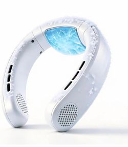 Neck Fan Rechargeable with Semiconductor Cooling Plate, 7000mAh Portable Neck Air Conditioner 3+ Hours Battery, 360g Lightweight Wearable for Travel H