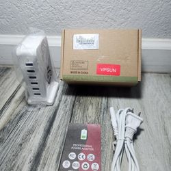 ​⚡ 6-Port USB Charger Station Hub - 5V/5A Output - Universal Charging Dock 🔌