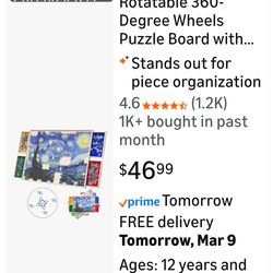 Rotatable 360-Degree Puzzle Board With Drawers