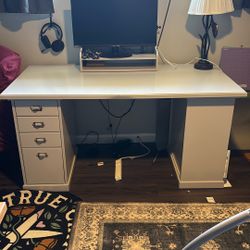 IKEA Hemnes Desk With Drawers And Shelves