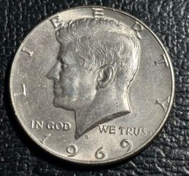 Half dollar 1969 D. 40 % silver. UNC