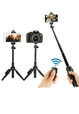 Tripod Selfie Stick Portable Bluetooth Handheld Pole Destk Top TikTok school online homework
