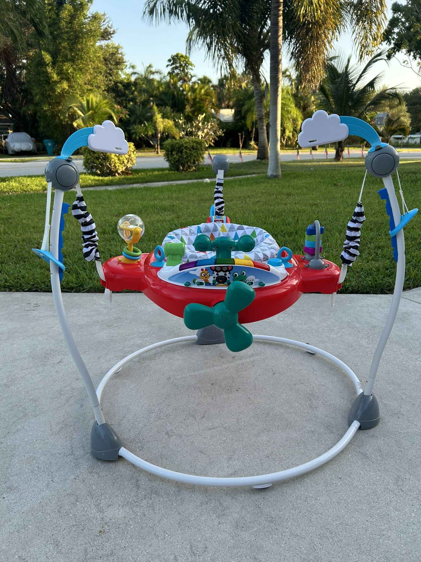Baby Einstein Ocean Explorers Airplane Adventure 2-in-1 Interactive Activity Jumper with Lights