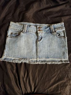 Vintage Y2K Low Rise Refuge Denim Micro Mini Skirt