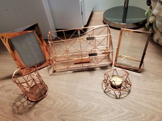 Rose Gold Office items & Picture Frames