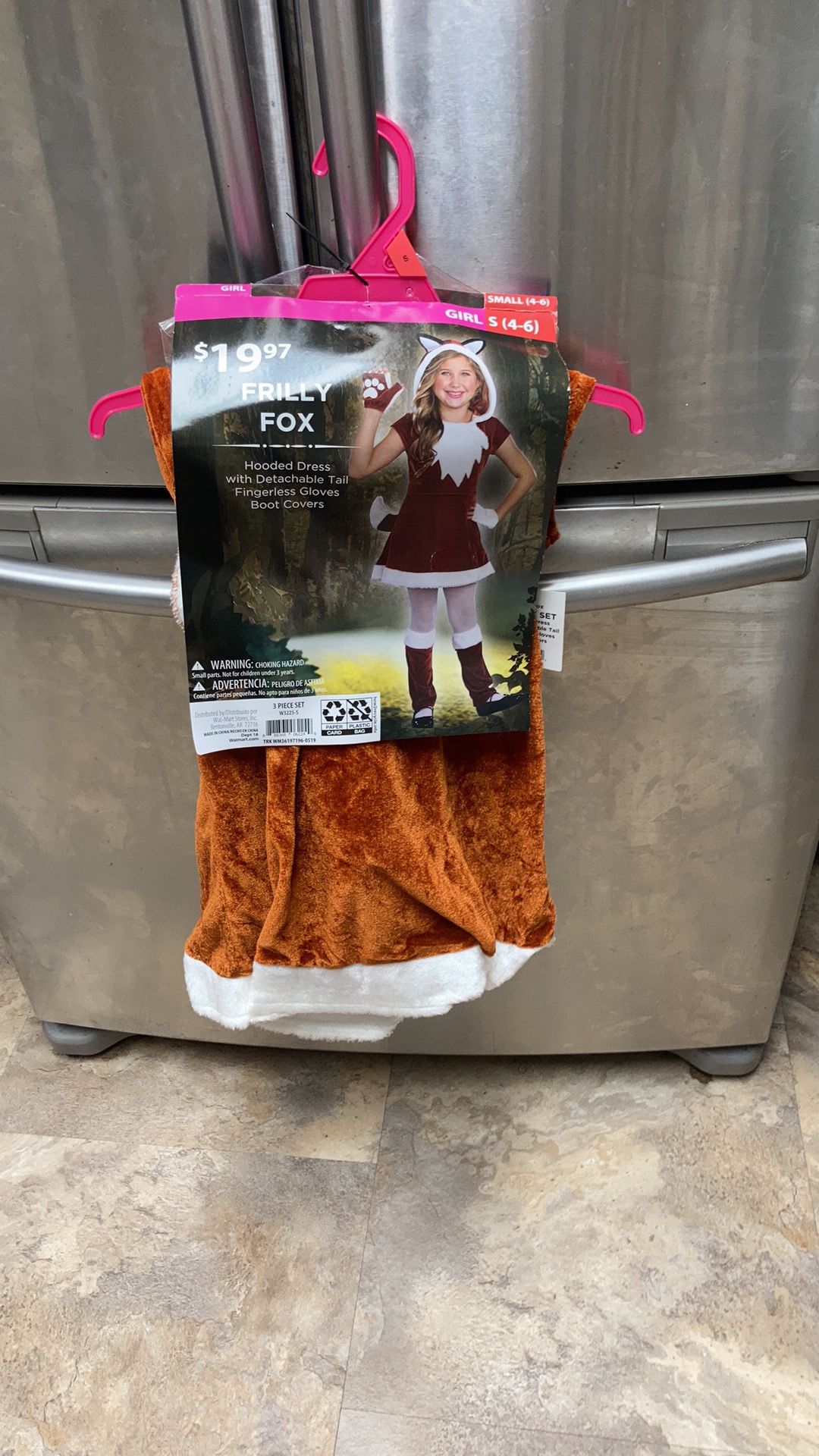 New girls 4-6 fox costume $10