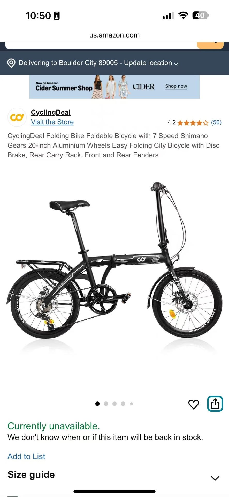 Brand New Folding Bike
