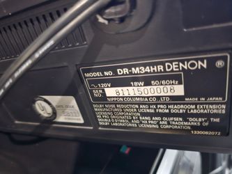 3 head denon cassette player  works perfectly
