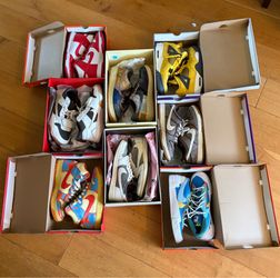 Multiple Pairs of Nike Sneakers ( Travis’s, dunks, Jordan’s, etc…)