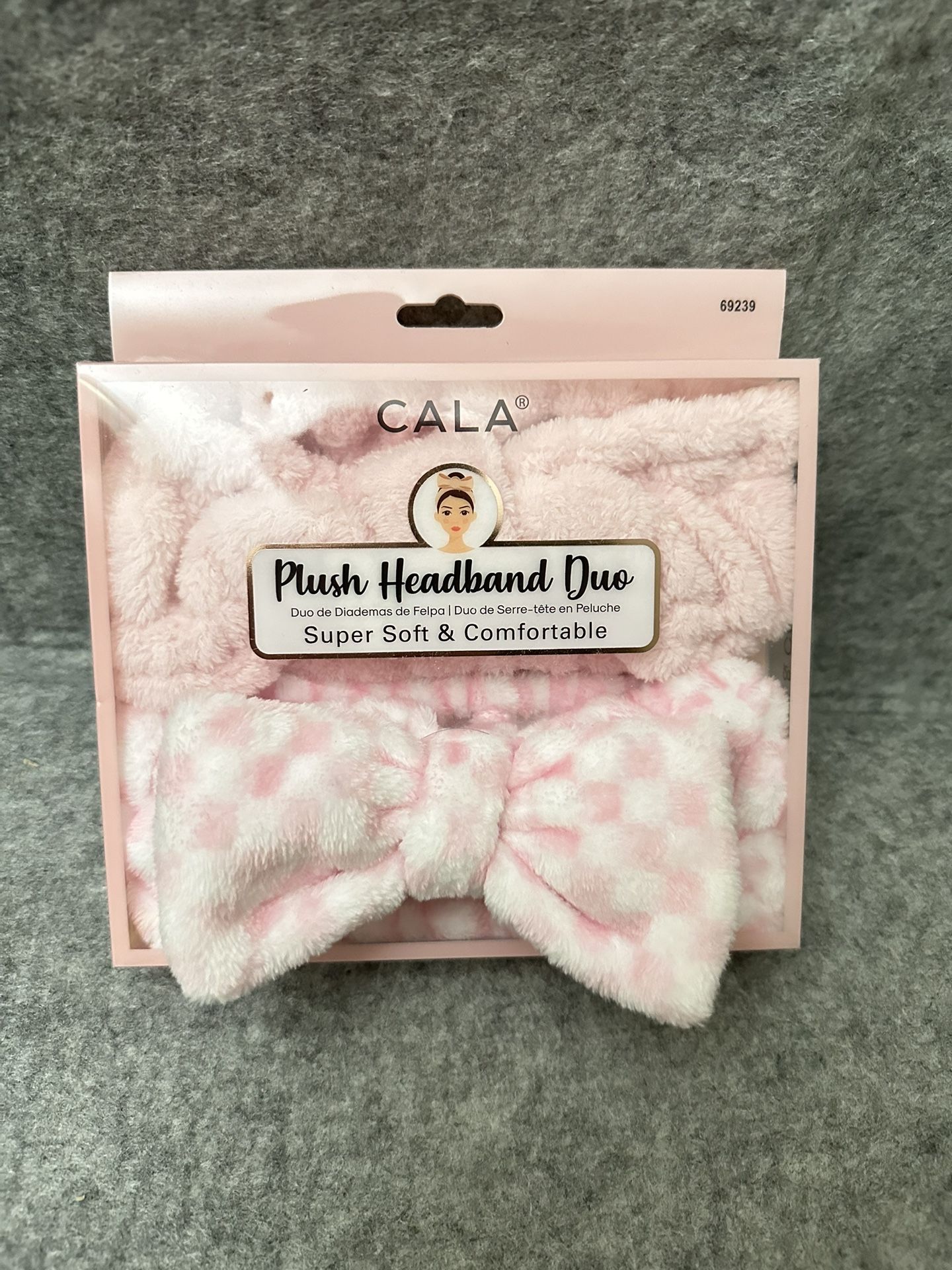 PLUSH HEADBAND DUO (PINK/CHECKER) HEADBAND