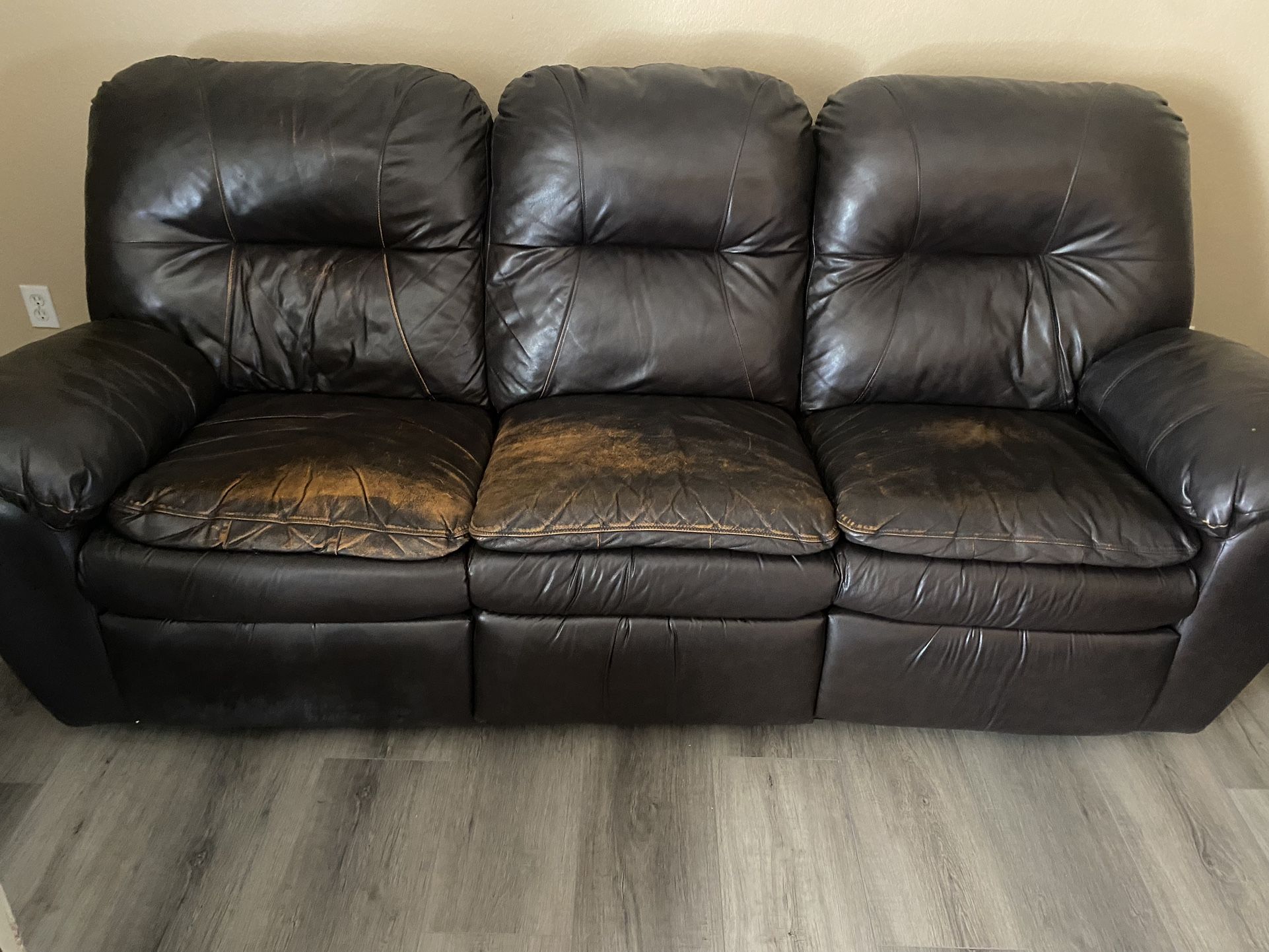 Recliners /brown Leather Sofa 