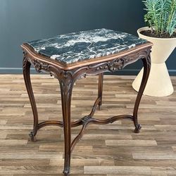 French Louis XV Style Table with Carved Rocaille Decorations, c.1930’s - Delivery Available