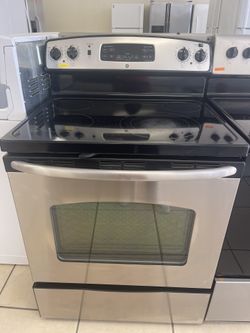 GE GLASS TOP STOVE STAINLESS STEEL 