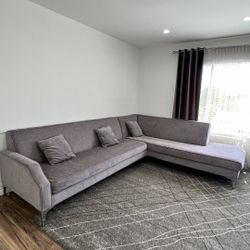 Sectional  Velvet sofa 