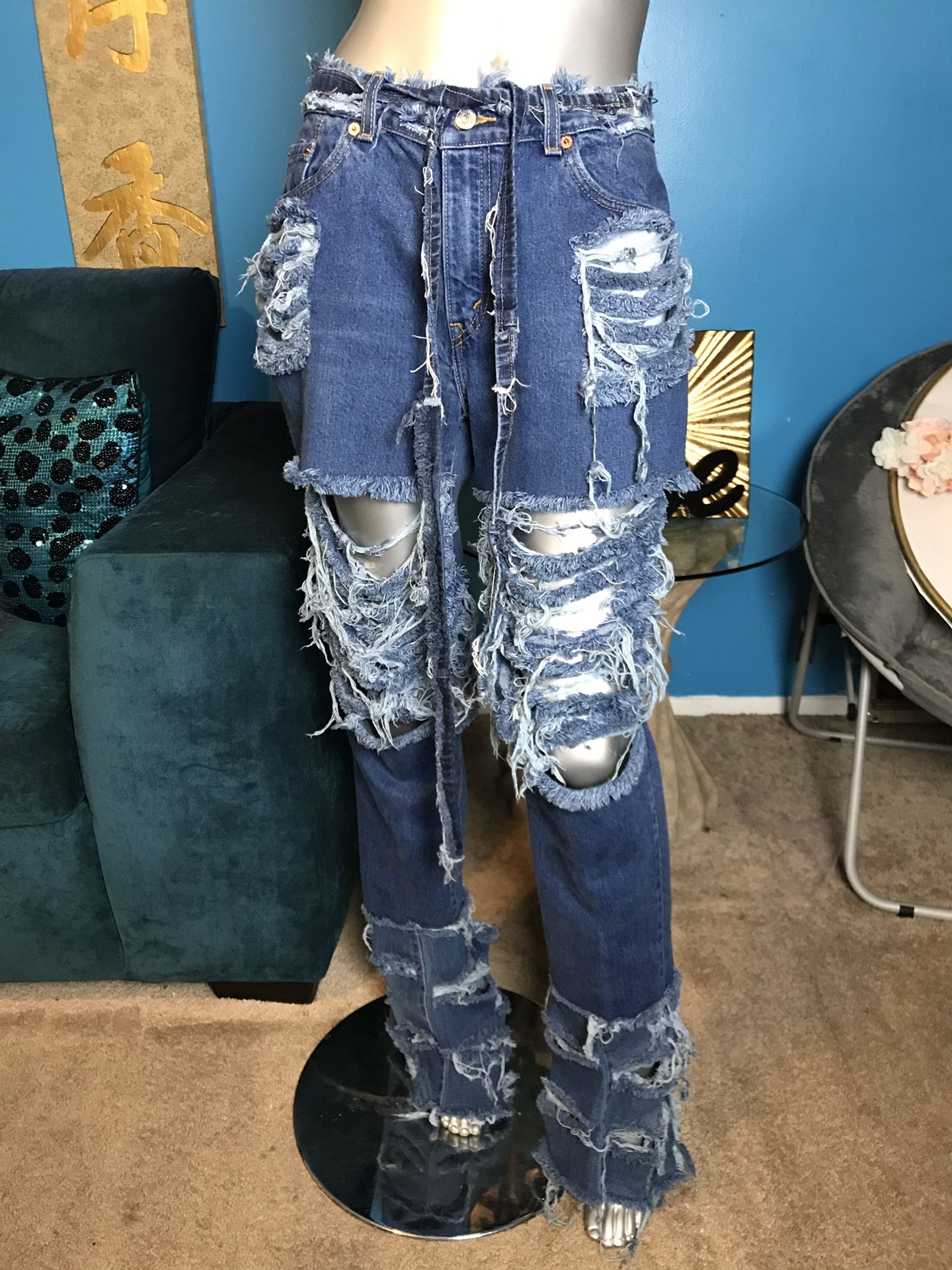 extended jeans stack money quincy inspired
