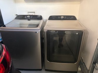Samsung Washer and Electric Dryer —Champagne colored 2 years old!