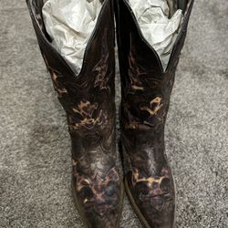 Leopard laredo boots womens 9.5