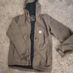 Men's Carhartt Closeout Rough cut Hooded Jacket. Large Tall