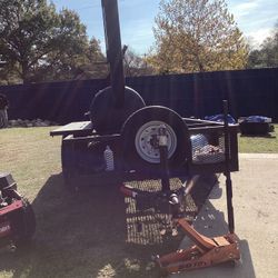CUSTOM BBQ PIT ON A TRAILER